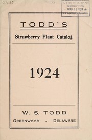 Cover of: Todd's strawberry plant catalog: 1924