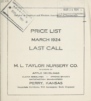 Cover of: Price list: March 1924