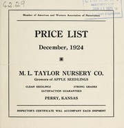 Cover of: Price list: December, 1924