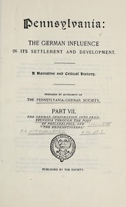 Cover of: The German immigration into Pennsylvania through the port of Philadelphia, 1700 to 1775: Part II. The redemptioners. Prepared at the request of the Pennsylvania-German society