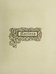 Cover of: Rariora: being notes of some of the printed books, manuscripts, historical documents, medals, engravings, pottery, etc., etc., collected (1858-1900)