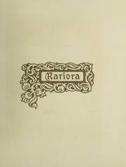 Cover of: Rariora by John Eliot Hodgkin