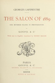 Cover of: The Salon of 1889: one hundred plates in photogravure by Goupil & Co