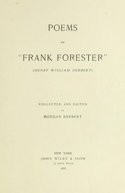 Cover of: Poems of "Frank Forester" (Henry William Herbert)