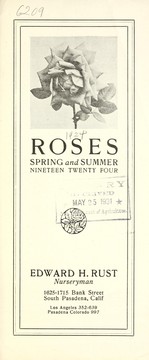 Cover of: Roses [catalog]: spring and summer, nineteen twenty four