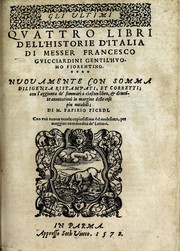 Cover of: Gli ultimi qvattro libri dell'historie d'Italia