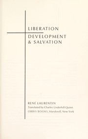 Cover of: Liberation, development, and salvation.
