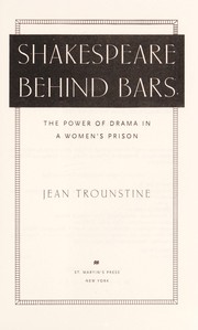 Cover of: Shakespeare behind bars : the power of drama in a women's prison by 