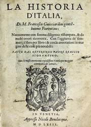 Cover of: La historia d'Italia by Francesco Giucciardini