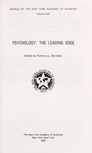 Cover of: Psychology, the leading edge