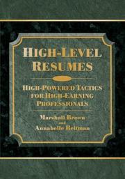 Cover of: High-Level Resumes | Marshall A. Brown