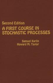 Cover of: A first course in stochastic processes by Samuel Karlin