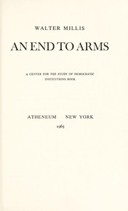 Cover of: An end to arms by 