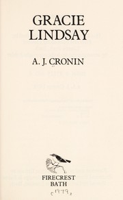 Cover of: GracieLindsay by A. J. Cronin