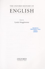 Cover of: The Oxford history of English