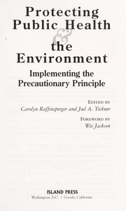 Cover of: Protecting public health & the environment | 