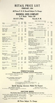 Cover of: Retail price list: February 1924