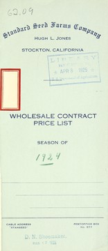 Cover of: Wholesale contract price list: season of 1924