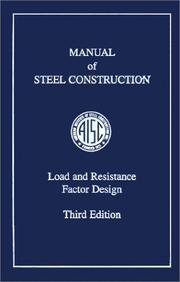 Cover of: AISC Manual of Steel Construction: Load and Resistance Factor Design, Third Edition (LRFD 3rd Edition)