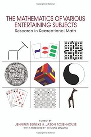 Cover of: The Mathematics of Various Entertaining Subjects, Volume 1 by 