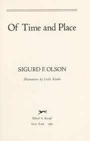 Cover of: Of time and place