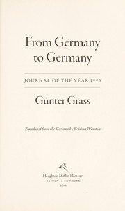 Cover of: From Germany to Germany by Günter Grass