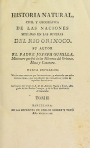 Cover of: Historia natural civil y geografica de las naciones situadas en las riveras del rio Orinoco.
