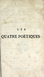 Cover of: Les quatre poëtiques by Charles Batteux