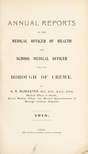 Cover of: [Report 1915]