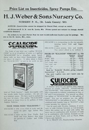 Cover of: Price list of insecticides, spray pumps, etc by H.J. Weber & Sons Nursery Company