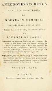 Anecdotes secrètes sur le 18 fructidor, et nouveaux mémoires des déportés a la Guiane by Louis Gabriel Michaud, François marquis de Barbé-Marbois
