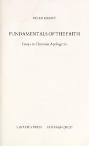 Cover of: Fundamentals of the faith : essays in Christian apologetics