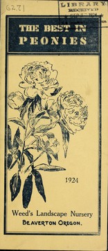 Cover of: Peonies: a select list of the best varieties