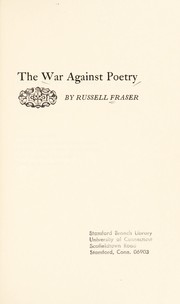 Cover of: The war against poetry