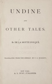 Cover of: Undine, and other tales