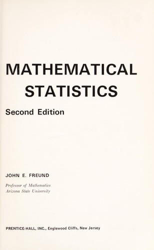 Mathematical statistics by John E. Freund