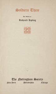 Cover of: Soldiers three. by Rudyard Kipling