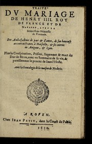 Cover of: Traite  dv mariage de Henry IIII. Roy de France et de Navarre by 