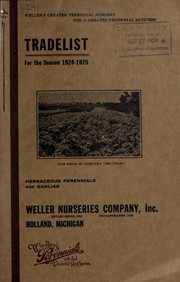 Cover of: Trade list for the season 1924-1925 [of] herbaceous perennials and dahlias