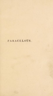 Cover of: Paracelsus by by Robert Browning.