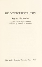 Cover of: The October Revolution