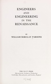 Cover of: Engineers and engineering in the Renaissance.