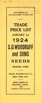Cover of: Trade price list: January 1st 1924 seeds