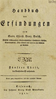 Cover of: Handbuch der Erfindungen