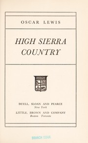 Cover of: High Sierra country. | Lewis, Oscar