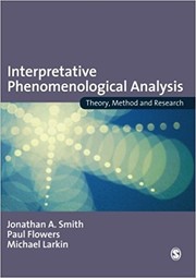 Interpretative phenomenological analysis by Jonathan A. Smith