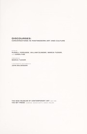 Cover of: Discourses: Conversations in Postmodern Art and Culture (Documentary Sources in Contemporary Art)