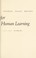 Cover of: Human teaching for human learning