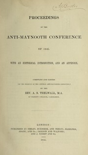 Cover of: Proceedings of the Anti-Maynooth Conference of 1845 | Anti-Maynooth Conference (1845 London, England)