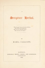 Cover of: A scripture herbal